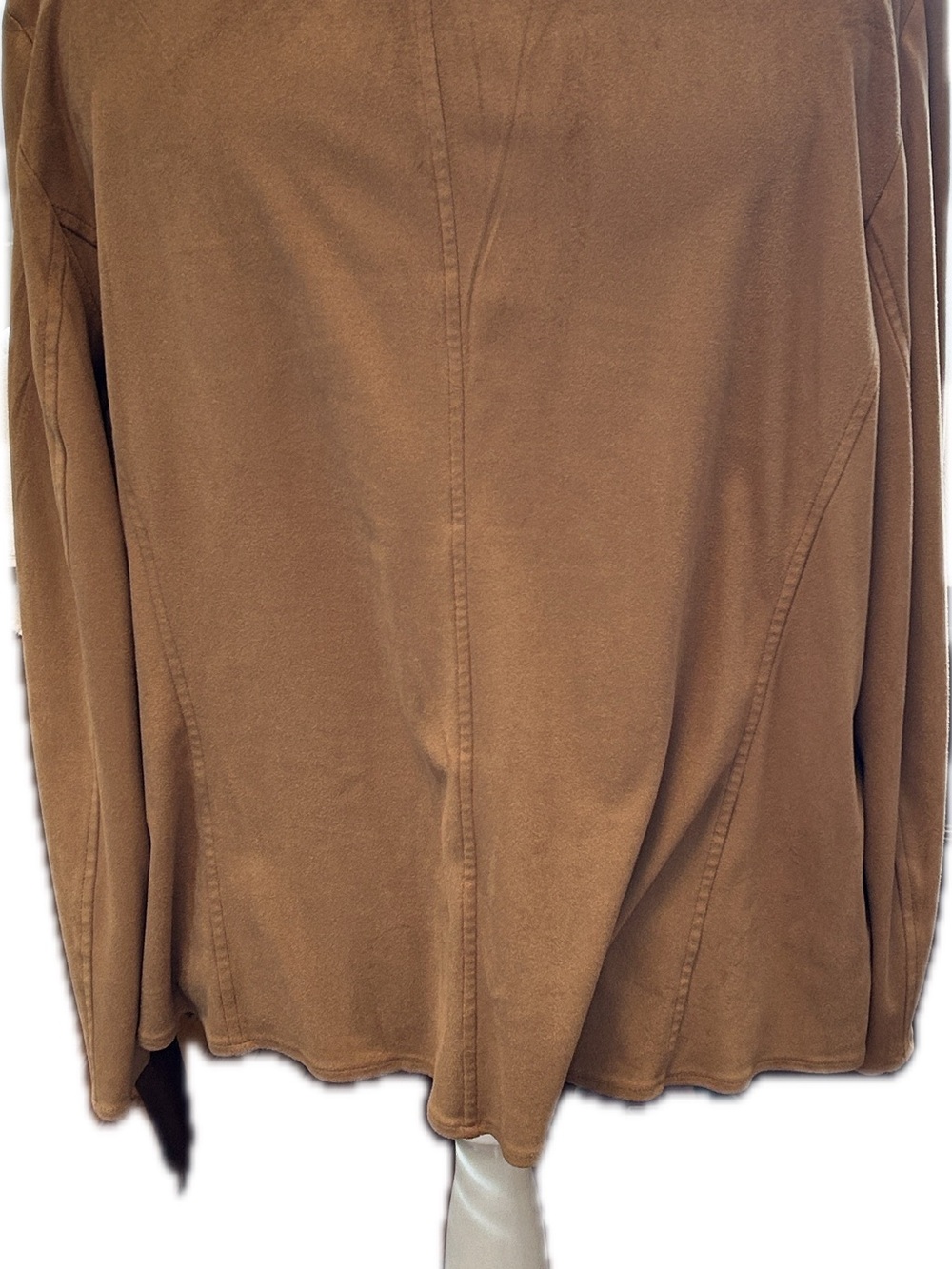 JM Collection Tan Open Front Cardigan - Picture 4 of 5